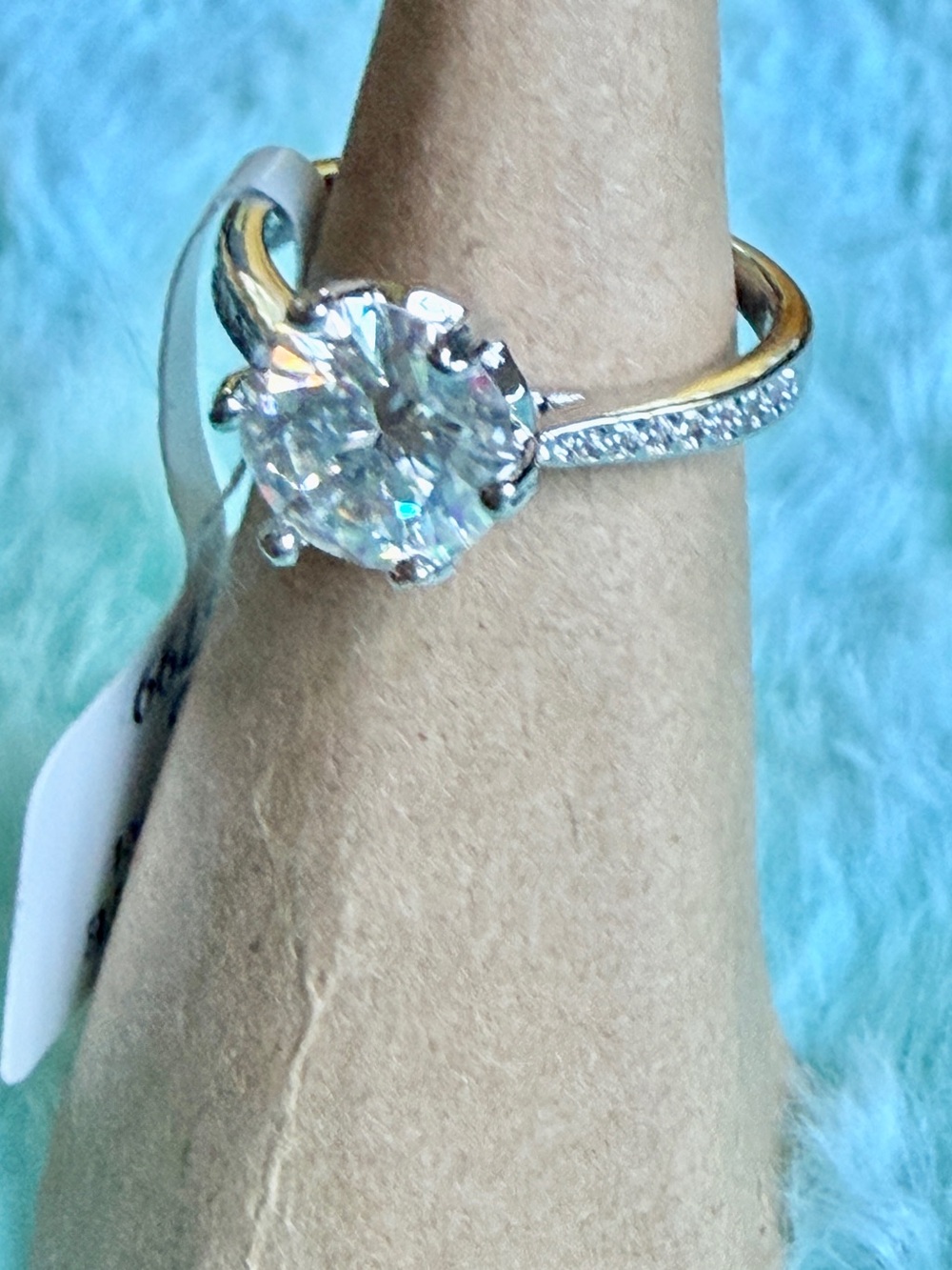 2.0ct Moissanite Sterling Silver Ring Size 5